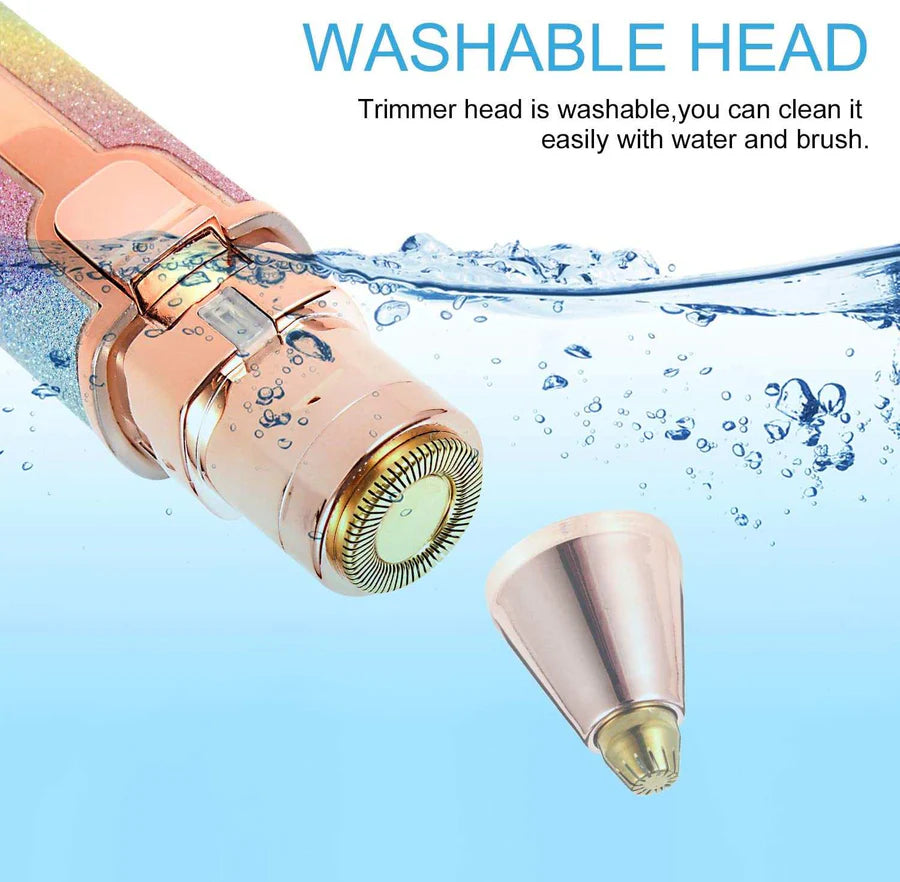 Facial Beauty - 2 In 1 Rechargeable Electric Eyebrow Trimmer + Body Facial