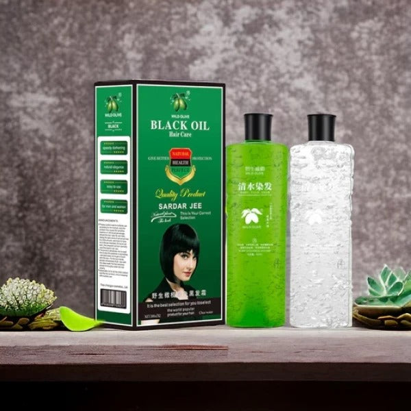 SARDAR JEE Black Hair Color Gel Long-Lasting Shine and Natural Black Color